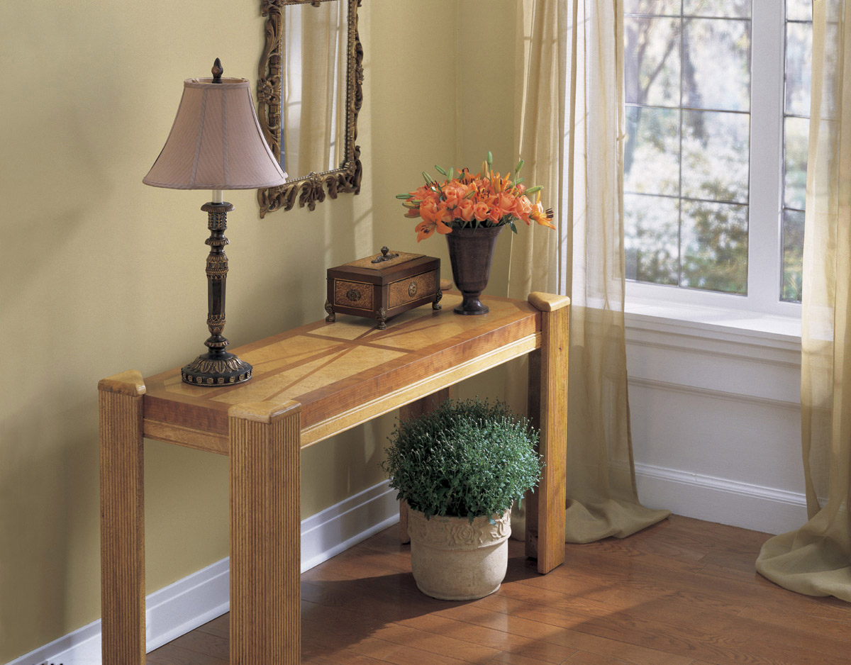 Rust-Oleum Mesa de madera con lampara